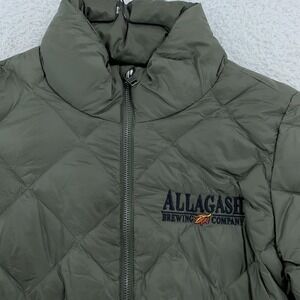 Patagonia Jacket Womens Small Green Quilted Full Zip Down‎ Prow Bomber Puffer